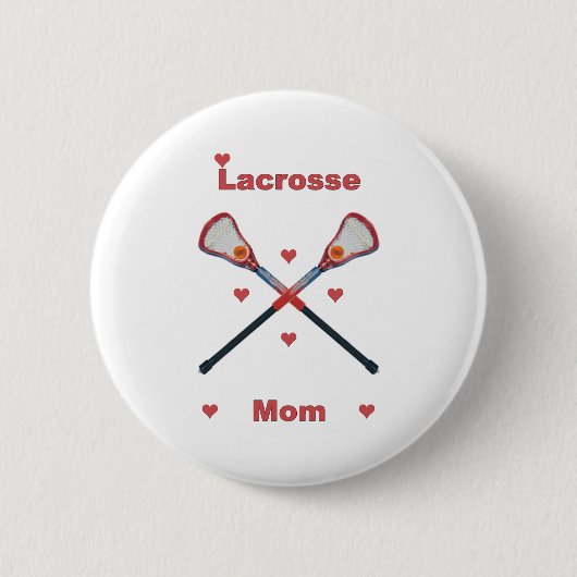 Lacrosse mama Hearts Ronde Button 5,7 Cm (Voorkant)