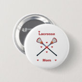 Lacrosse mama Hearts Ronde Button 5,7 Cm (Voorkant /achterkant)