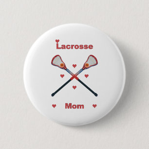 Lacrosse mama Hearts Ronde Button 5,7 Cm