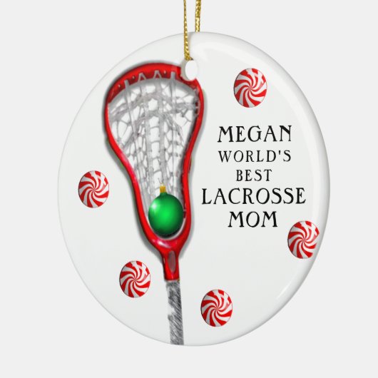 Lacrosse mama keramisch ornament (Links)