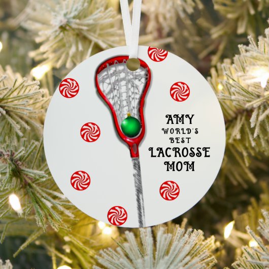 Lacrosse mama metalen ornament (Insitu)