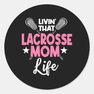 Lacrosse mama Player Team Sport mama Moederdag Ronde Sticker