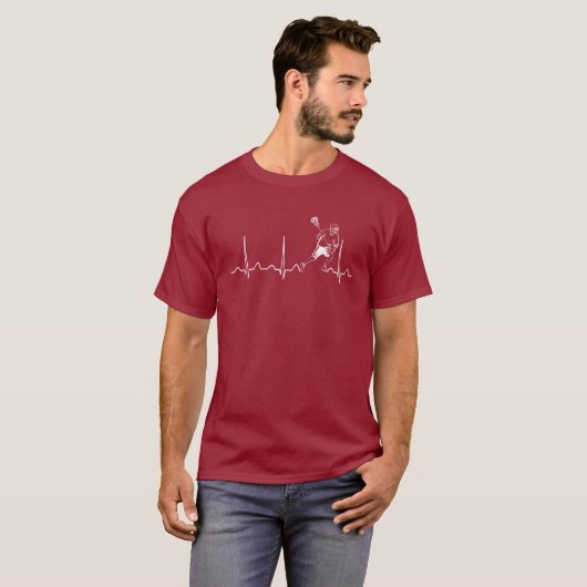 LACROSSE MAN HEARTBEAT T-SHIRT (Voorkant volledig)