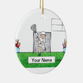 Lacrosse, Mannelijk - Blank Keramisch Ornament (Rechts)