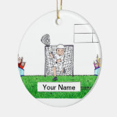 Lacrosse, Mannelijk - Blank Keramisch Ornament (Links)