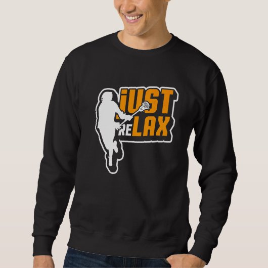 Lacrosse Mannen Lax Stick Lacrosse Player Trui (Voorkant)