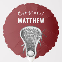 Lacrosse Maroon Congrats Ballon