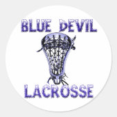 Lacrosse Mascot BlueDevil Sticker (Voorkant)
