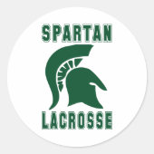 Lacrosse Mascot Spartaanse Sticker (Voorkant)
