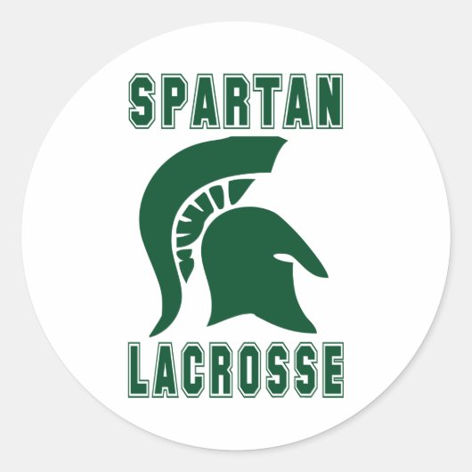 Lacrosse Mascot Spartaanse Sticker (Voorkant)