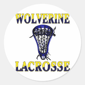 Lacrosse Mascot Wolverinies Sticker