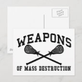 Lacrosse-massavernietigingswapens Briefkaart (Voorkant / Achterkant)