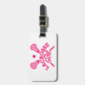 Lacrosse meisje bagagelabel (Voorkant verticaal)