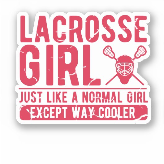 Lacrosse Meisje Gift - Dames LAX - Dames Lacrosse Sticker (Voorkant)