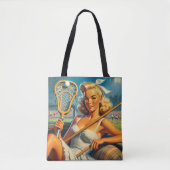  Lacrosse Meisje Tote Bag (Voorkant)