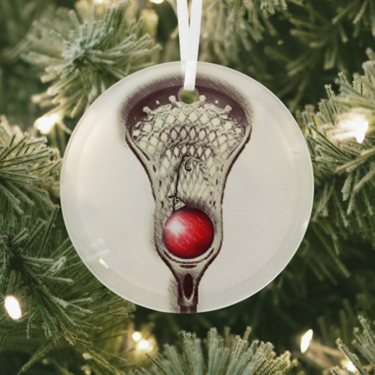 Lacrosse Merry Lax-mas Glas Ornament (Insitu)