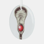 Lacrosse Merry Lax-mas Glas Ornament (Voorkant links)