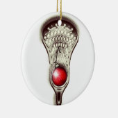 Lacrosse Merry Lax-mas Keramisch Ornament (Rechts)