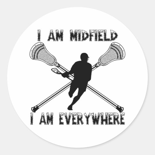 Lacrosse Midfield Overal Sticker (Voorkant)