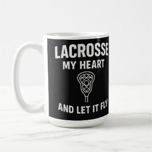Lacrosse mijn hart en laat het vliegen   Inspirere Koffiemok