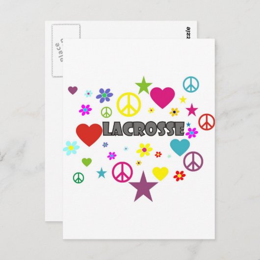Lacrosse Mixed Graphics Briefkaart (Voorkant / Achterkant)