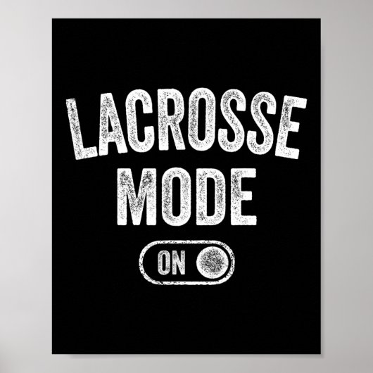 Lacrosse-modus op Funny Lax Player Gift Coach Inst Poster (Voorkant)