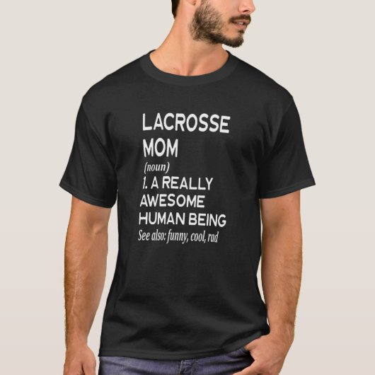 Lacrosse moeder definitie t-shirt (Voorkant)