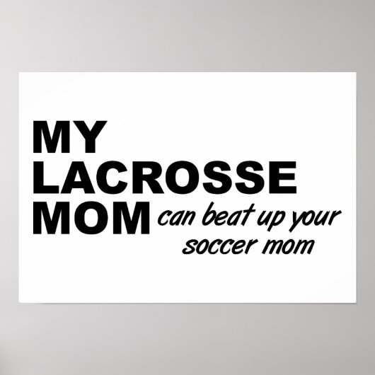 Lacrosse Moeder Grappige Poster (Voorkant)