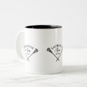 Lacrosse Moeder Is Tweekleurige Koffiemok (Voorkant links)