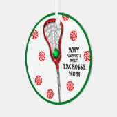 Lacrosse Moeder Metalen Ornament (Voorkant links)