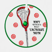 Lacrosse Moeder Metalen Ornament (Voorkant)