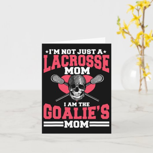 Lacrosse Moeder Speler Team Sport Moeder Moederdag Kaart (Gele Bloem)