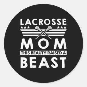 Lacrosse Mom Graphic - Deze schoonheid heeft een b Ronde Sticker