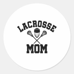 Lacrosse Mom Outfit voor Sportieve Moeder Ronde Sticker