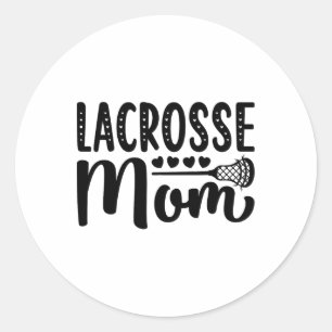 Lacrosse Mom Shirt Schattige Lacrosse Player Desig Ronde Sticker