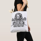 Lacrosse moms - sinds 1867 vriendelijke voetbalmol tote bag (Dichtbij)