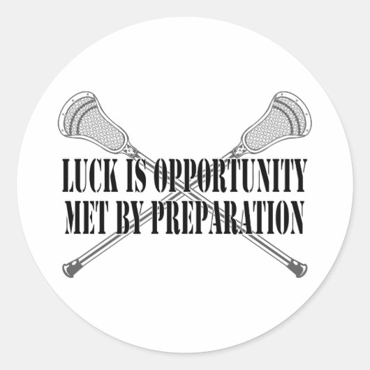 Lacrosse Motivatie Geluk Sticker (Voorkant)