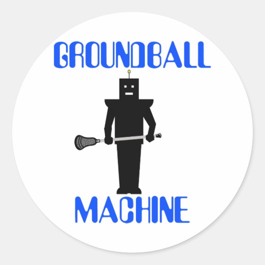 Lacrosse Motivatie GroundballMachine zwart Sticker (Voorkant)