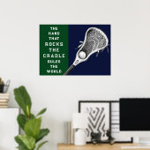 Lacrosse Motiverende Sportposter Poster (Thuiskantoor)