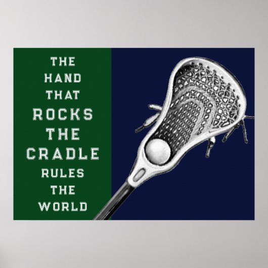 Lacrosse Motiverende Sportposter Poster (Voorkant)