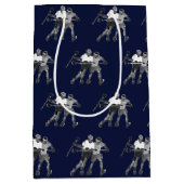 Lacrosse Navy Blauw Medium Cadeauzakje (Voorkant)
