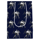 Lacrosse Navy Blauw Medium Cadeauzakje (Achterkant)