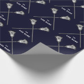Lacrosse Navy Blue Gift Cadeaupapier (Hoek)