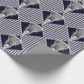 Lacrosse Navy Blue Sports Gift Wrapping Paper Cadeaupapier (Hoek)