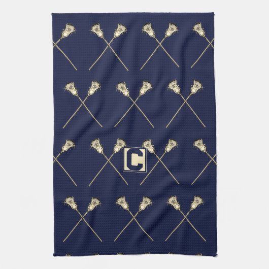 Lacrosse Navy Sports Towel Theedoek (Verticaal)