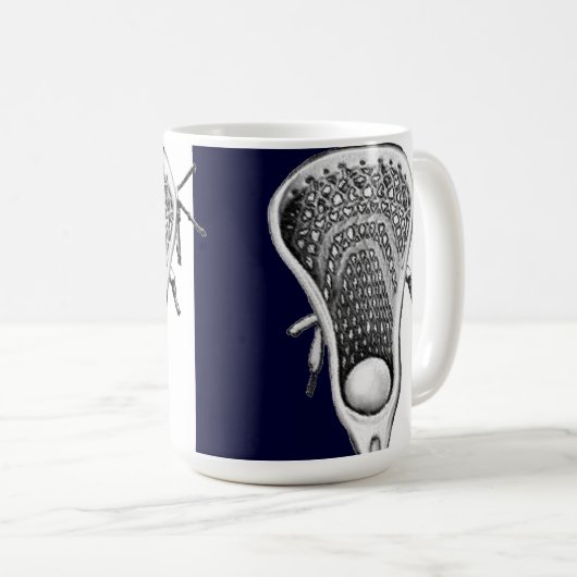 Lacrosse Novelty Gift Coffee Mok (Voorkant rechts)