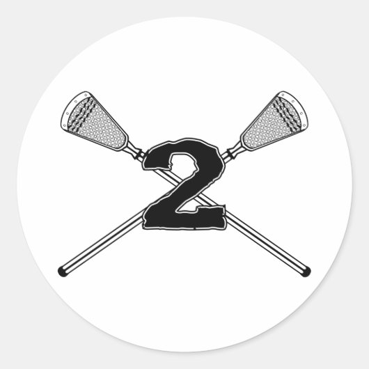 Lacrosse nummer 02 Sticker (Voorkant)