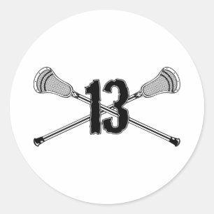 Lacrosse nummer 13 Sticker