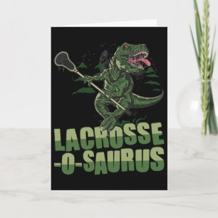 Lacrosse-o-saurus - Grappige Lacrosse Speler Lax L Kaart