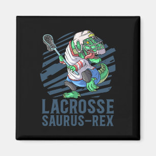 Lacrosse-o-saurus T Rex dinosaurus met lacrosse st Magneet